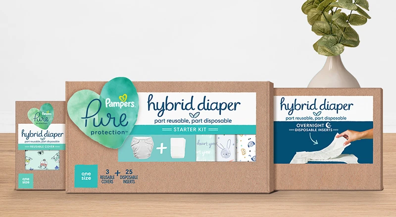 Pampers Hybrid Diaper (Bildquelle: Pampers | https://www.pampers.com/en-us/diapers-wipes/pampers-pure-protection-diapers-hybrid)